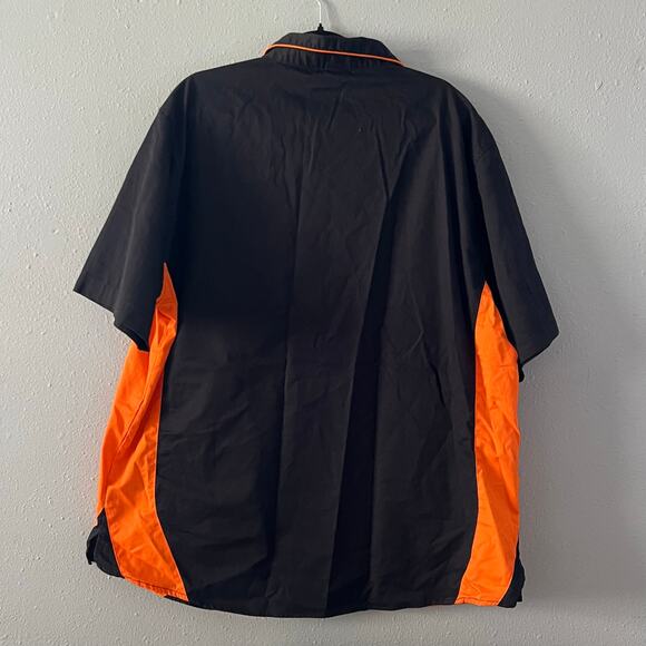 Matco Tools Harriton Work Shirt Men’s 2XL Black Orange Button Up Garage Mechanic - Picture 2 of 6